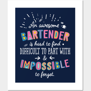 An awesome Bartender Gift Idea - Impossible to Forget Quote Posters and Art